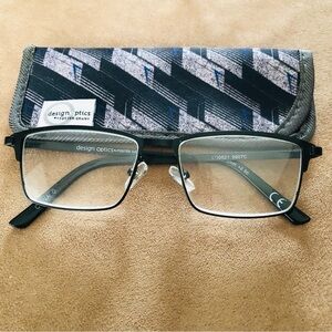 💜 Foster Grant Design Optics +2.50 Reading Glasses Black 54 16 145 with Case